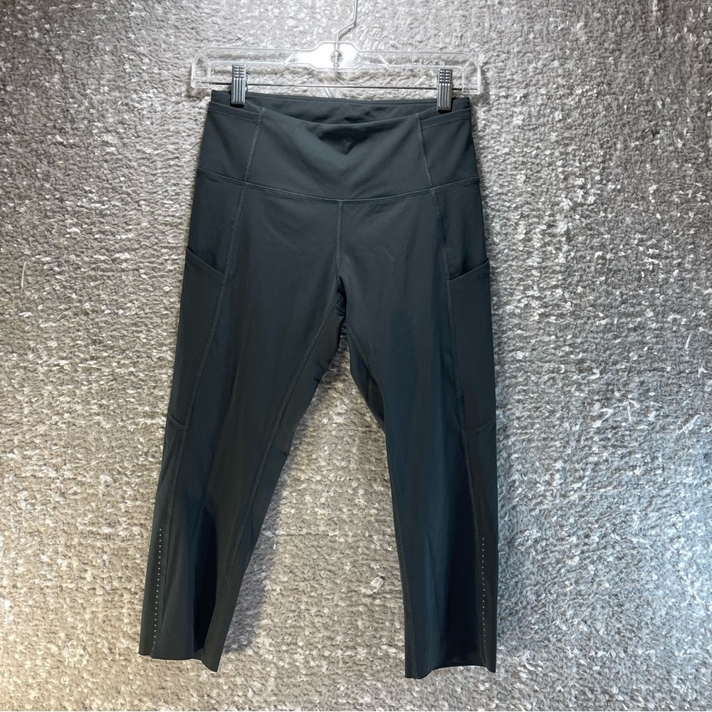 LULULEMON Womens 6 Fast Free Crop 19" GREY Leggings Pants 25.5” Waist‎ Read